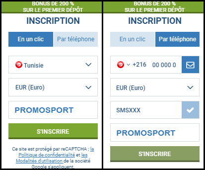 1xbet inscription afrique